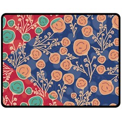 Floral Seamless Pattern Vector Texture Double Sided Fleece Blanket (medium) 