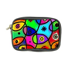 Digitally Painted Colourful Abstract Whimsical Shape Pattern Coin Purse by BangZart