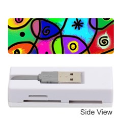 Digitally Painted Colourful Abstract Whimsical Shape Pattern Memory Card Reader (stick)  by BangZart