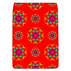 Rainbow Colors Geometric Circles Seamless Pattern On Red Background Flap Covers (l) 