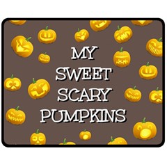 Hallowen My Sweet Scary Pumkins Fleece Blanket (medium)  by BangZart