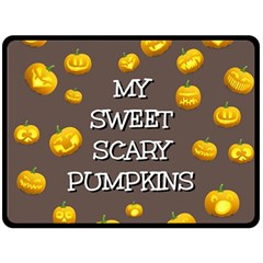 Hallowen My Sweet Scary Pumkins Double Sided Fleece Blanket (large) 