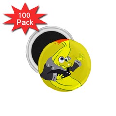 Funny Cartoon Punk Banana Illustration 1 75  Magnets (100 Pack)  by BangZart