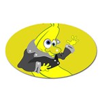 Funny Cartoon Punk Banana Illustration Oval Magnet Front