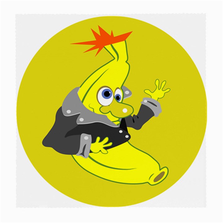 Funny Cartoon Punk Banana Illustration Medium Glasses Cloth (2-Side)
