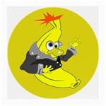 Funny Cartoon Punk Banana Illustration Medium Glasses Cloth (2-Side) Back