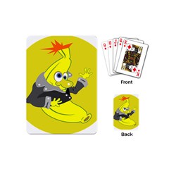 Funny Cartoon Punk Banana Illustration Playing Cards (mini)  by BangZart