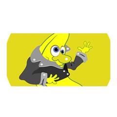 Funny Cartoon Punk Banana Illustration Satin Wrap