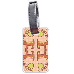 Pet Dog Design  Tileable Doodle Dog Art Luggage Tags (one Side)  by BangZart