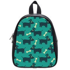 Happy Dogs Animals Pattern School Bags (small)  by BangZart