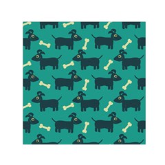 Happy Dogs Animals Pattern Small Satin Scarf (square)