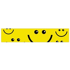 Digitally Created Yellow Happy Smile  Face Wallpaper Flano Scarf (small)