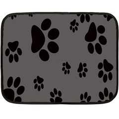 Dog Foodprint Paw Prints Seamless Background And Pattern Double Sided Fleece Blanket (mini)  by BangZart