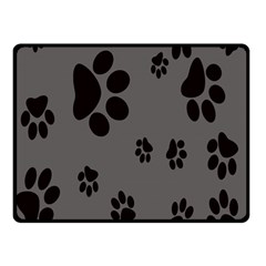 Dog Foodprint Paw Prints Seamless Background And Pattern Double Sided Fleece Blanket (small) 