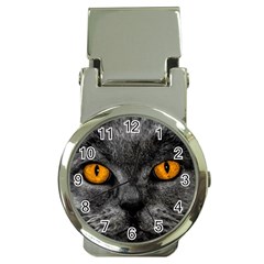 Cat Eyes Background Image Hypnosis Money Clip Watches by BangZart