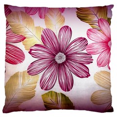 Flower Print Fabric Pattern Texture Standard Flano Cushion Case (one Side)