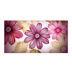 Flower Print Fabric Pattern Texture Satin Wrap