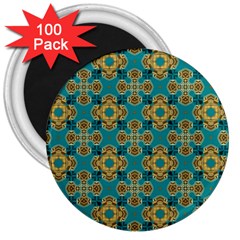 Vintage Pattern Unique Elegant 3  Magnets (100 Pack) by BangZart