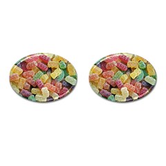 Jelly Beans Candy Sour Sweet Cufflinks (oval) by BangZart