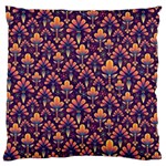 Abstract Background Floral Pattern Large Flano Cushion Case (One Side) Front