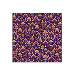 Abstract Background Floral Pattern Satin Bandana Scarf