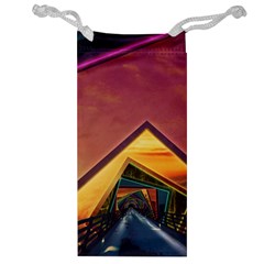 The Rainbow Bridge Of A Thousand Fractal Colors Jewelry Bag by jayaprime