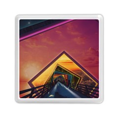 The Rainbow Bridge Of A Thousand Fractal Colors Memory Card Reader (square)  by jayaprime