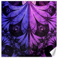 Beautiful Lilac Fractal Feathers Of The Starling Canvas 12  X 12   by jayaprime