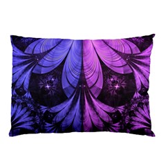 Beautiful Lilac Fractal Feathers Of The Starling Pillow Case by jayaprime