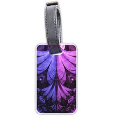 Beautiful Lilac Fractal Feathers Of The Starling Luggage Tags (one Side)  by jayaprime