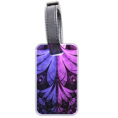 Beautiful Lilac Fractal Feathers Of The Starling Luggage Tags (two Sides) by jayaprime