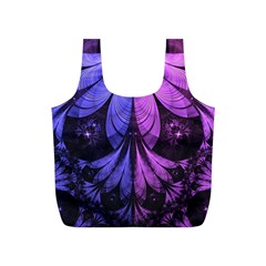 Beautiful Lilac Fractal Feathers Of The Starling Full Print Recycle Bags (s)  by jayaprime