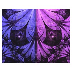 Beautiful Lilac Fractal Feathers Of The Starling Double Sided Flano Blanket (medium) 