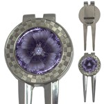 Amazing Fractal Triskelion Purple Passion Flower 3-in-1 Golf Divots Front