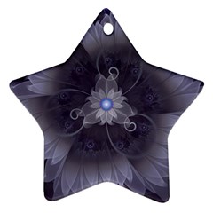 Amazing Fractal Triskelion Purple Passion Flower Star Ornament (two Sides) by jayaprime