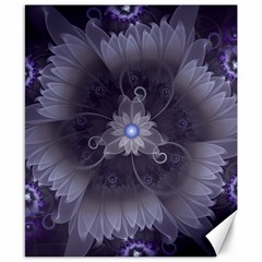 Amazing Fractal Triskelion Purple Passion Flower Canvas 8  X 10  by jayaprime