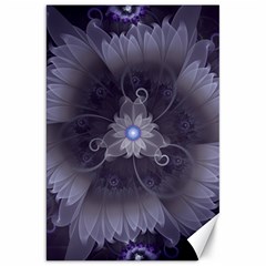 Amazing Fractal Triskelion Purple Passion Flower Canvas 20  X 30   by jayaprime