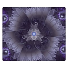 Amazing Fractal Triskelion Purple Passion Flower Double Sided Flano Blanket (small)  by jayaprime