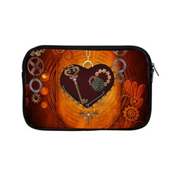 Steampunk, Heart With Gears, Dragonfly And Clocks Apple Macbook Pro 13  Zipper Case by FantasyWorld7