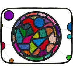 Stained Glass Color Texture Sacra Fleece Blanket (mini) by BangZart