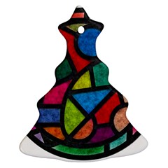 Stained Glass Color Texture Sacra Christmas Tree Ornament (two Sides) by BangZart