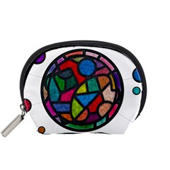 Stained Glass Color Texture Sacra Accessory Pouches (small) 