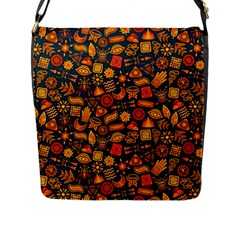 Pattern Background Ethnic Tribal Flap Messenger Bag (l) 