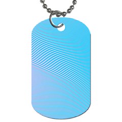 Background Graphics Lines Wave Dog Tag (one Side)