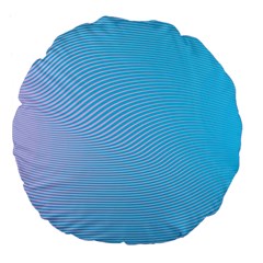 Background Graphics Lines Wave Large 18  Premium Flano Round Cushions