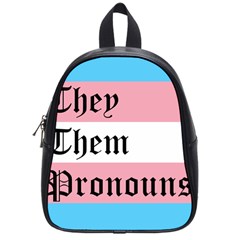 They/them Pronouns School Bags (small)  by TransPrints