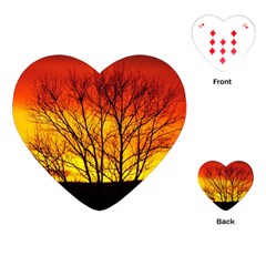 Sunset Abendstimmung Playing Cards (heart)  by BangZart