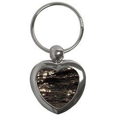 Lake Water Wave Mirroring Texture Key Chains (heart)  by BangZart