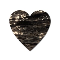 Lake Water Wave Mirroring Texture Heart Magnet by BangZart