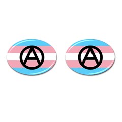 Anarchist Pride Cufflinks (oval) by TransPrints